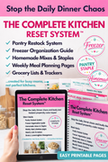 The Complete Kitchen Reset System™ | Pantry, Freezer & Meal Planning Guide for Busy Moms